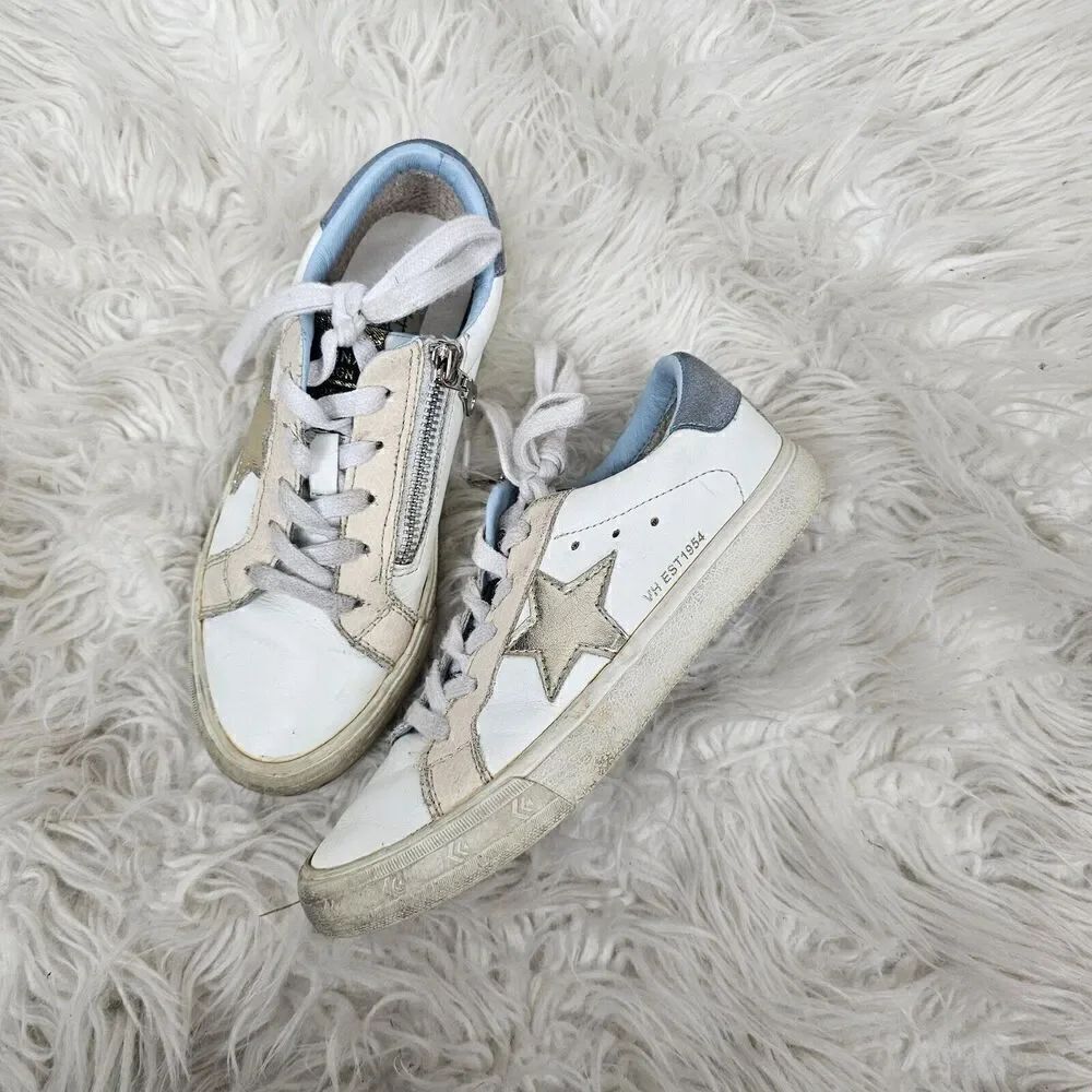 Vintage Havana Blair Sneaker Girls Size 3 White Blush Gold Mix Sneakers